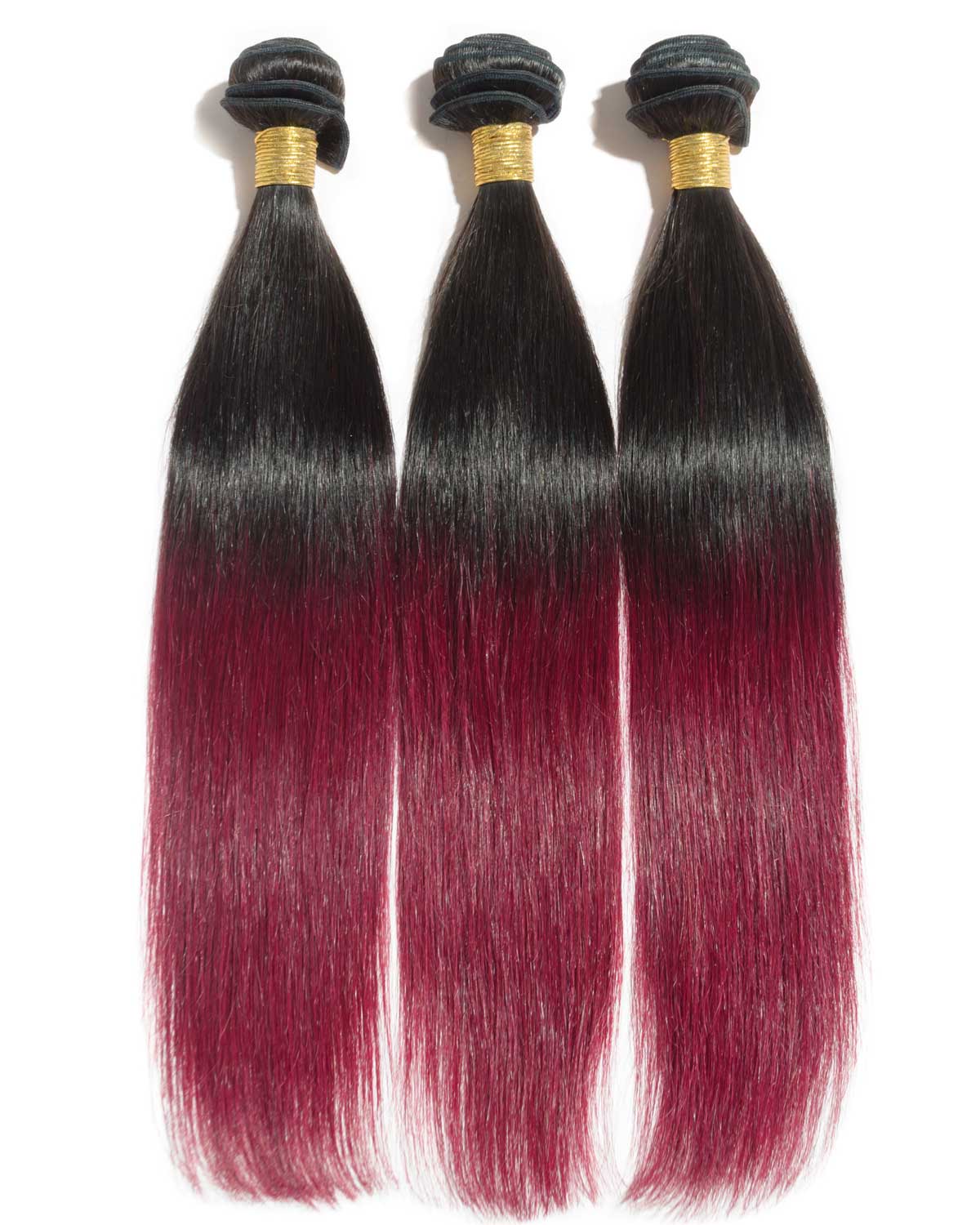 Ombré Colored Remy Machine Weft Hair Extensions